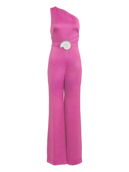  Silvia Tcherassi Monique One-shoulder Belted Jumpsuit - Pink 