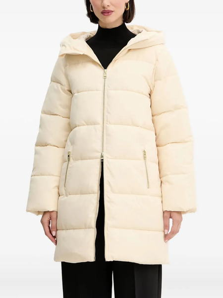  Silvian Heach Hooded Zip Coat - Neutrals 