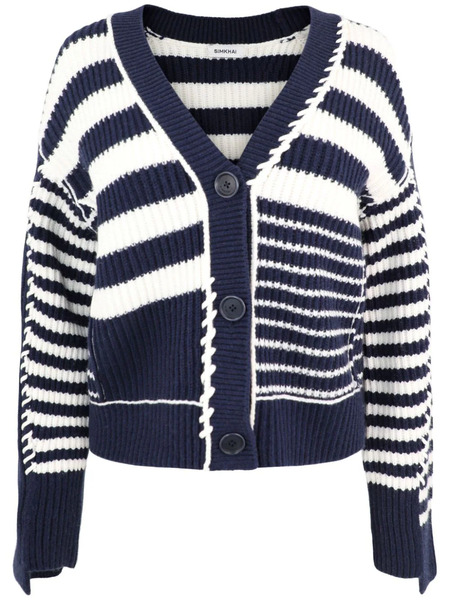  Simkhai Adara Striped Cardigan - Blue 