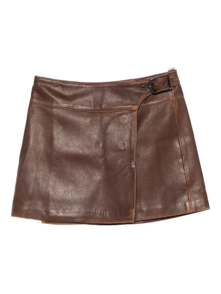  Simkhai Buckled Faux-leather Mini Skirt - Brown 
