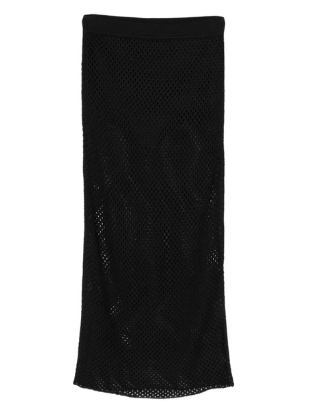  Simkhai Crochet-effect Midi Skirt - Black 