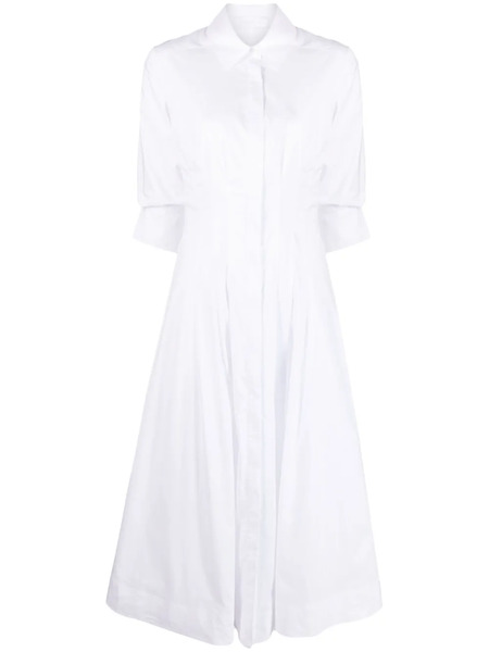  Simkhai Jazz Pintuck Midi Dress - White 