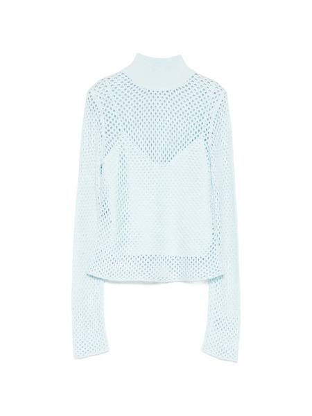  Simkhai Openwork Turtleneck Sweater - Blue 