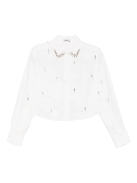  Simkhai Renata Embellished Button-down Shirt - White 