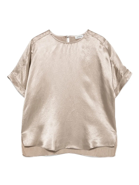  Simkhai Satin Short-sleeve Blouse - Neutrals 