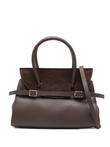  Simkhai Small River Suede-panel Buckled Tote Bag - Brown 
