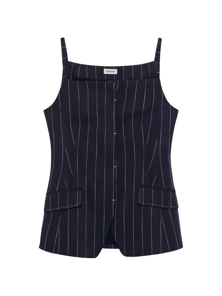  Simkhai Striped-pattern Sleeveless Blouse - Blue 
