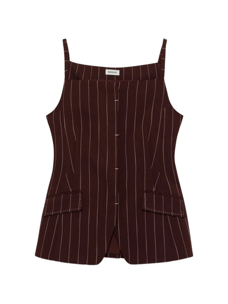  Simkhai Striped-pattern Top - Red 