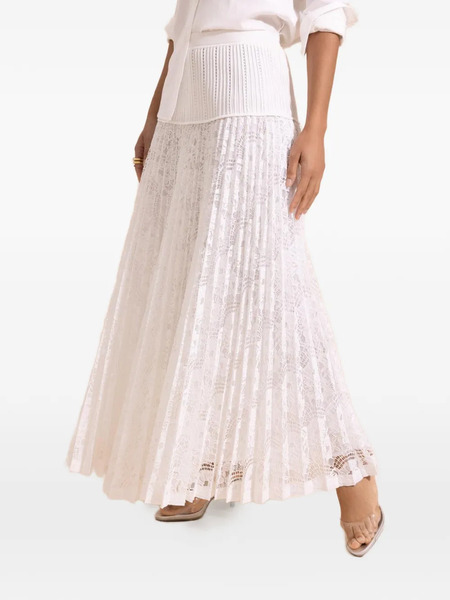  Simkhai Verona Pleated Midi Skirt - Neutrals 