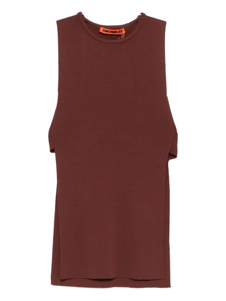  Simon Miller Canoga Knitted Vest - Brown 