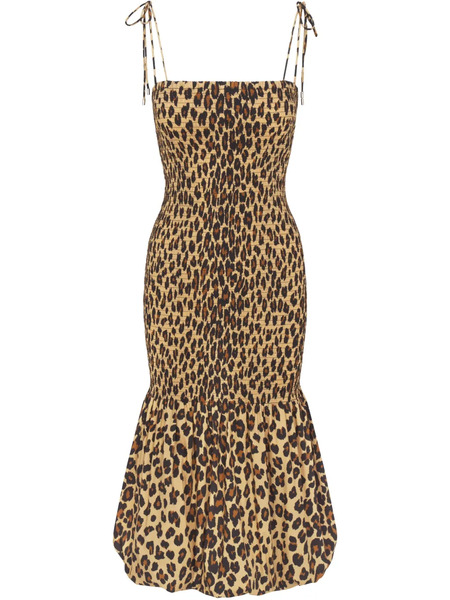 Simon Miller Canto Smocked Poplin Dress - Neutrals 