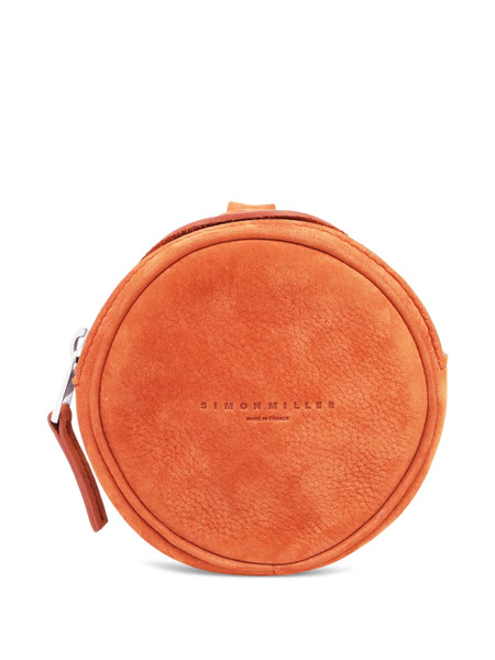  Simon Miller Circle Zip Suede Pouch - Brown 