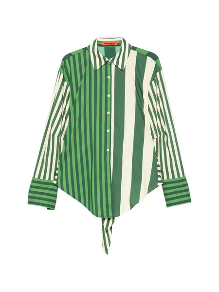  Simon Miller Loch Striped Button-up Shirt - Green 