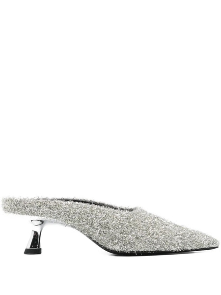  Simon Miller 55mm Pointed-toe Heeled Mules - Silver 