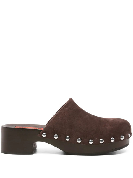  Simon Miller Suede Clog Pumps - Brown 