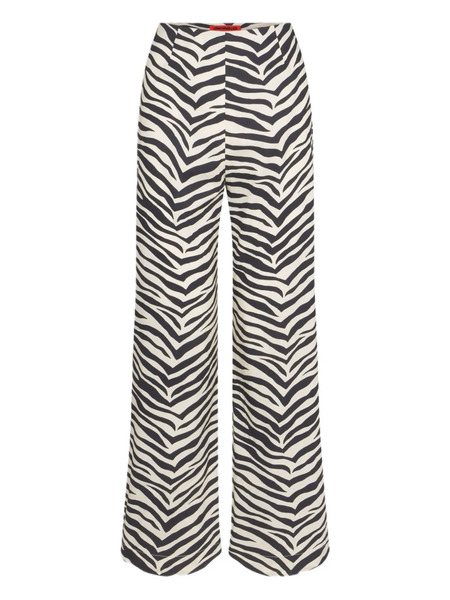 Simon Miller Zebra-print Poplin Trousers - Black 