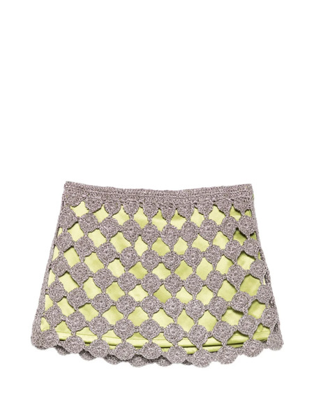  Simon Miller Zera Crochet Mini Skirt - Green 