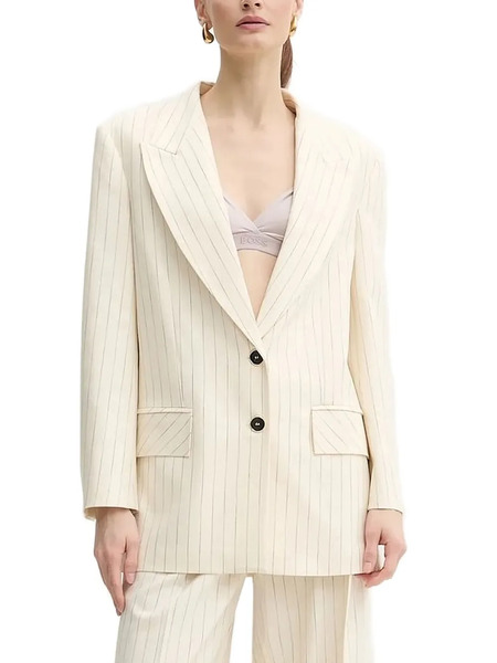  Simona Corsellini Stripe-pattern Blazer - Neutrals 