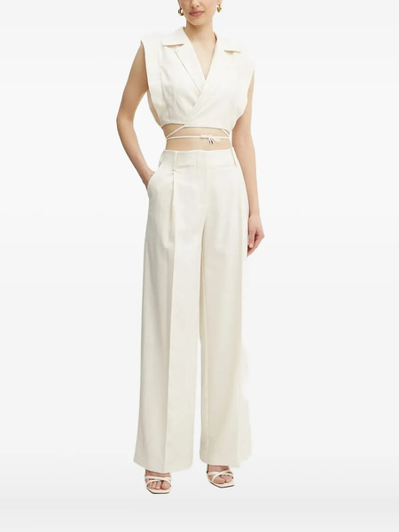  Simona Corsellini Tie-front Sleeveless Top - White 