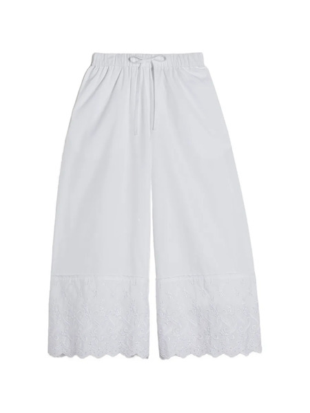  Simone Rocha Cropped Trim Trousers - White 