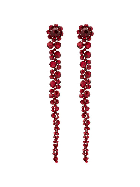  Simone Rocha Crystal-embellished Drop Earrings - Red 
