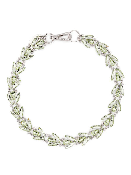  Simone Rocha Crystal Floret Necklace - Silver 