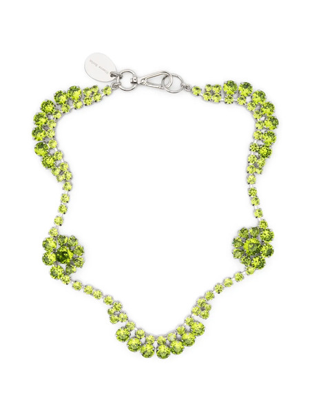  Simone Rocha Crystal-flower Necklace - Silver 