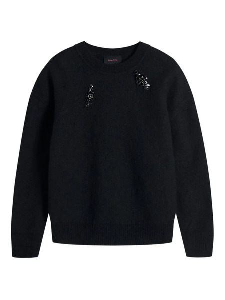  Simone Rocha Embellished Alpaca Sweater - Black 
