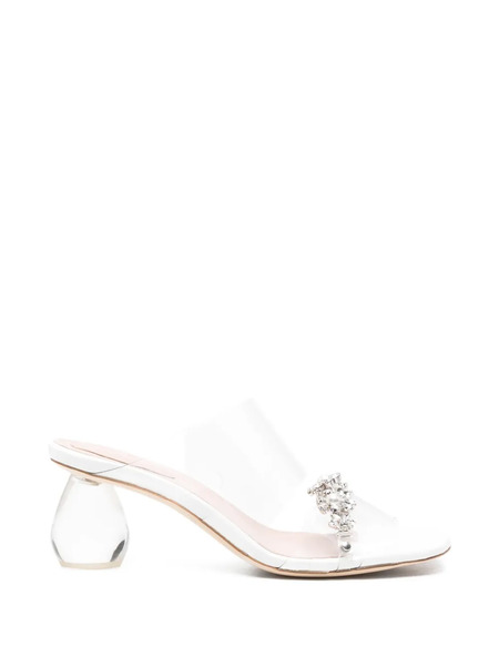  Simone Rocha Embellished Perspex Heel Sandals - White 