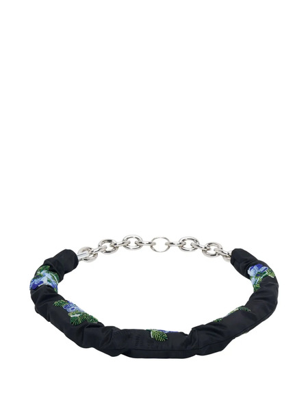  Simone Rocha Floral-embroidered Chain Belt - Black 