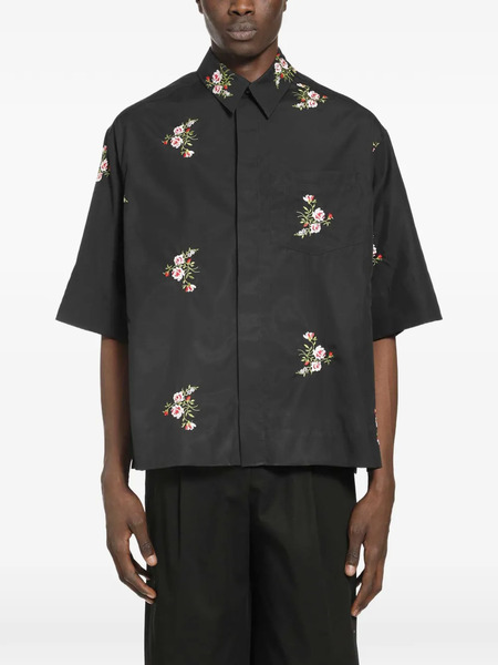  Simone Rocha Floral Shirt - Black 