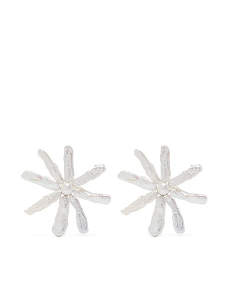  Simone Rocha Flower-design Earrings - Silver 