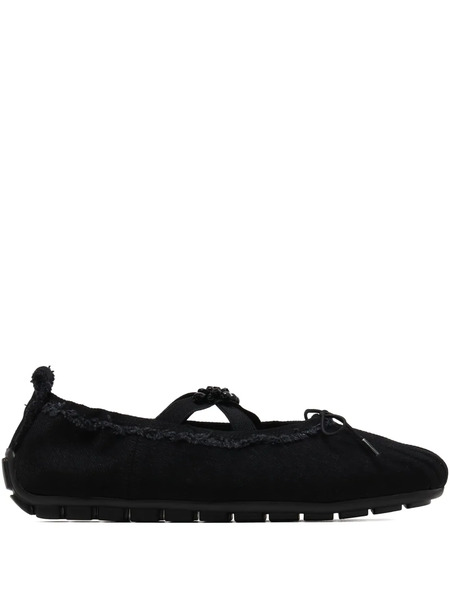 Simone Rocha Frayed Ballet Flats - Black 