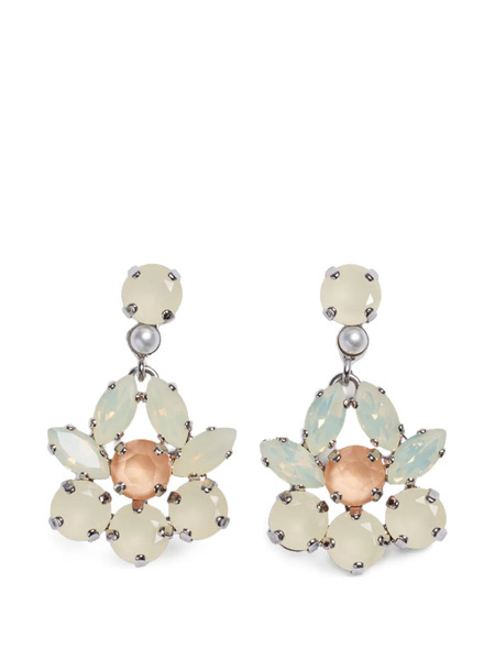  Simone Rocha Heartbloom Drop Earrings - Silver 