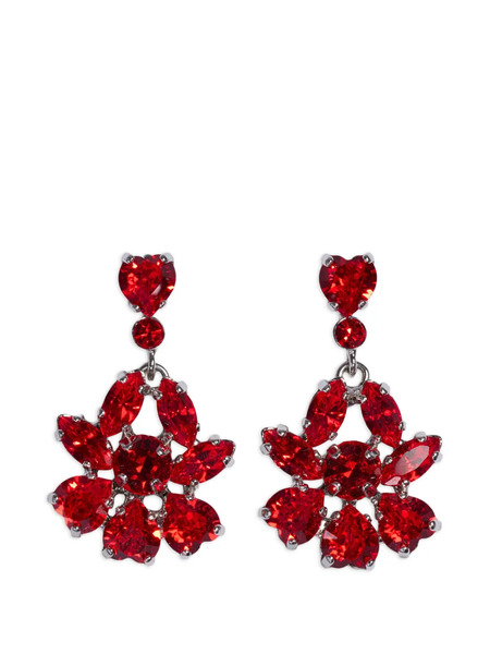  Simone Rocha Heartbloom Drop Earrings - Silver 