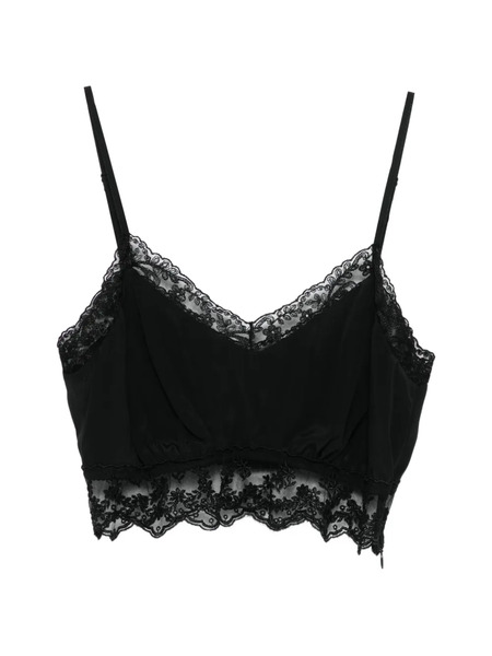  Simone Rocha Lace-trim Top - Black 