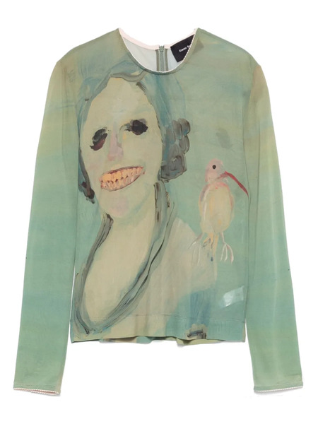  Simone Rocha Lady With A Bird Top - Green 
