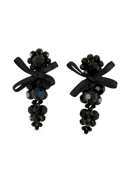  Simone Rocha Petite Bow Earrings - Black 