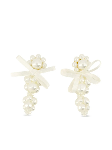  Simone Rocha Petite Bow Earrings - Gold 