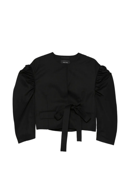 Simone Rocha Puffed-sleeve Tie Jacket - Black 