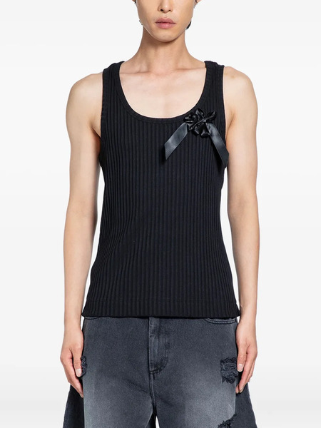  Simone Rocha Ribbon Daisy Vest - Black 