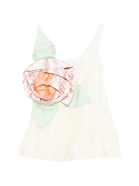  Simone Rocha Rosette Peplum Top - Neutrals 