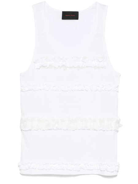 Simone Rocha Ruffle Frill Tank Top - White 