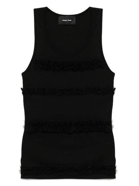  Simone Rocha Ruffled Frilled Tank Top - Black 