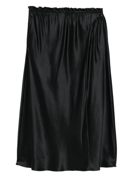  Simone Rocha Ruffled Silk Skirt - Black 