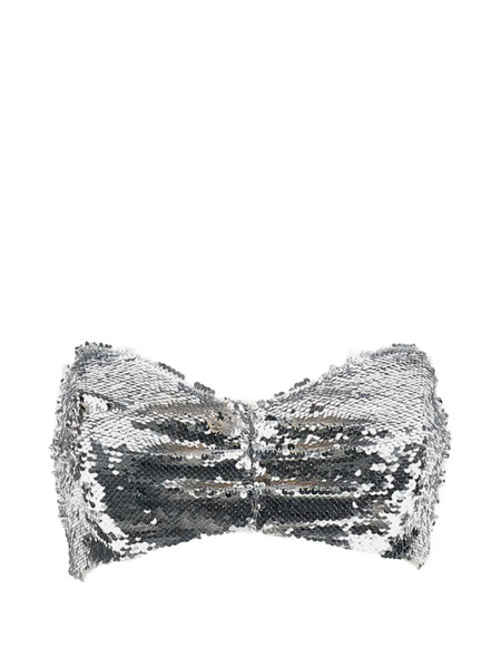  Simone Rocha Sequin Bandeau Top - Silver 