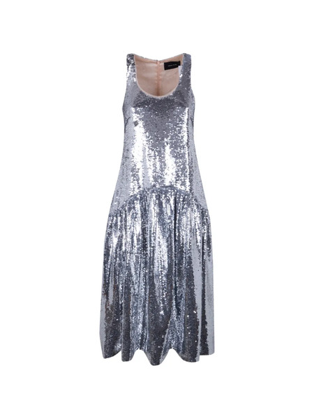  Simone Rocha Sequin-embellished Midi Dress - Silver 