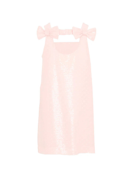  Simonetta Bows Sequin-embellished Dress - Pink 