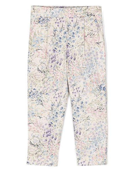  Simonetta Ditsy Floral Print Trousers - White 