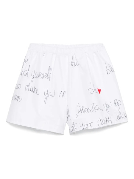  Simonetta Embroidered-logo Shorts - White 